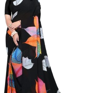KDR7502
Richfeel Black Chiffon Saree