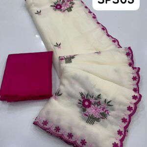 SP0S3 
Star georgette saree