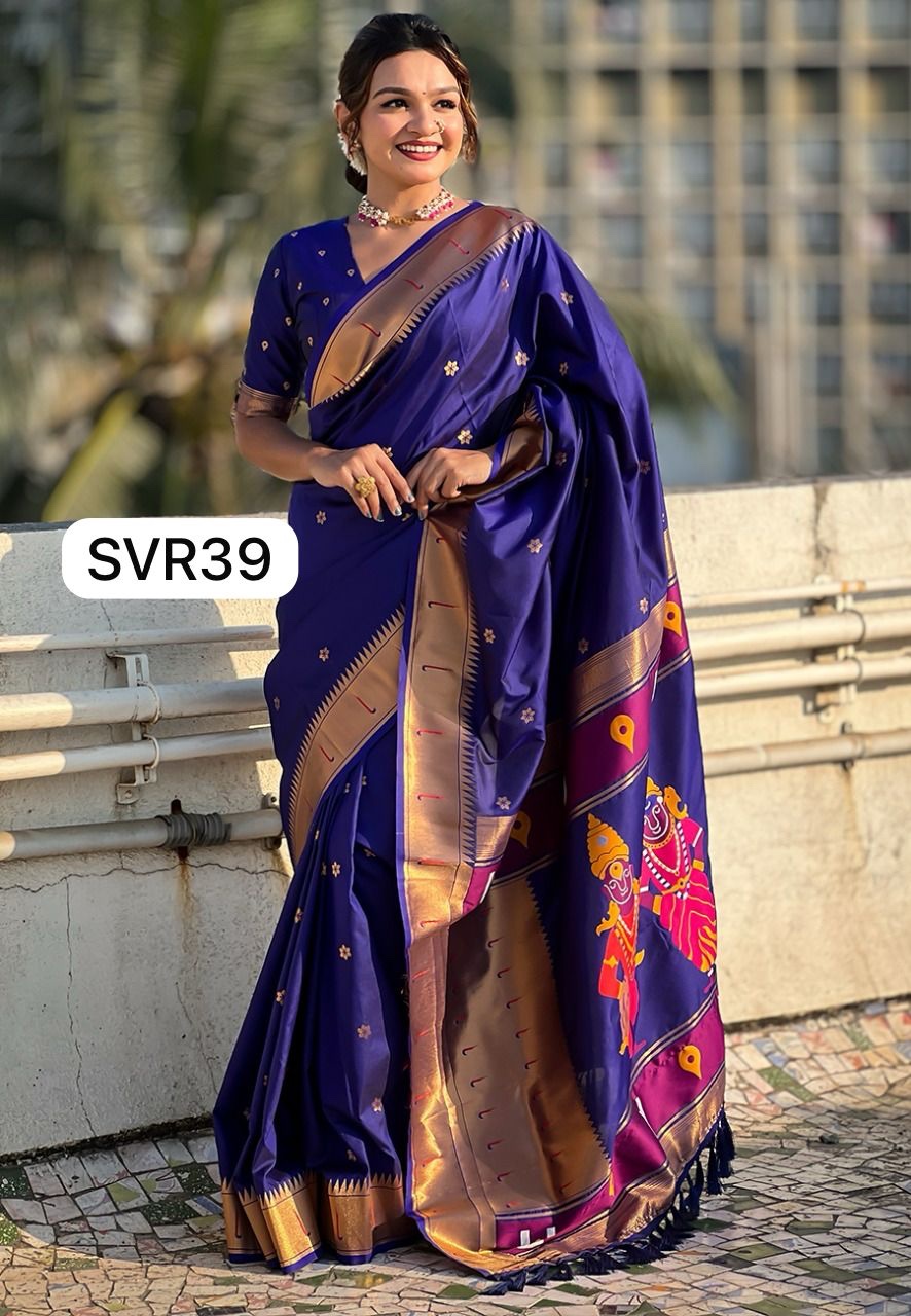 SVR39 Vitthal rukhmai Paithani - Image 3