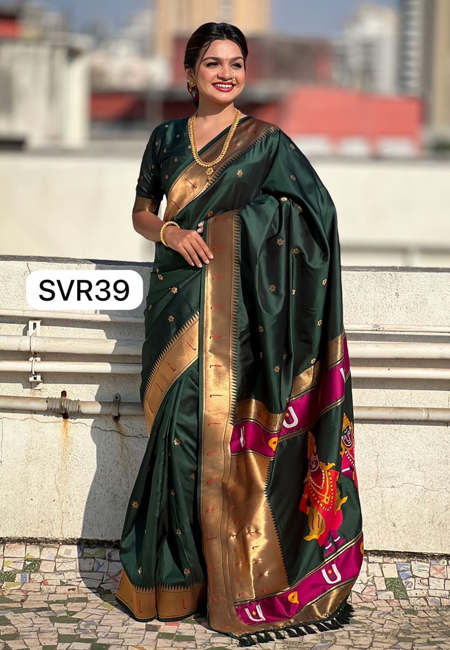 SVR39 Vitthal rukhmai Paithani - Image 4