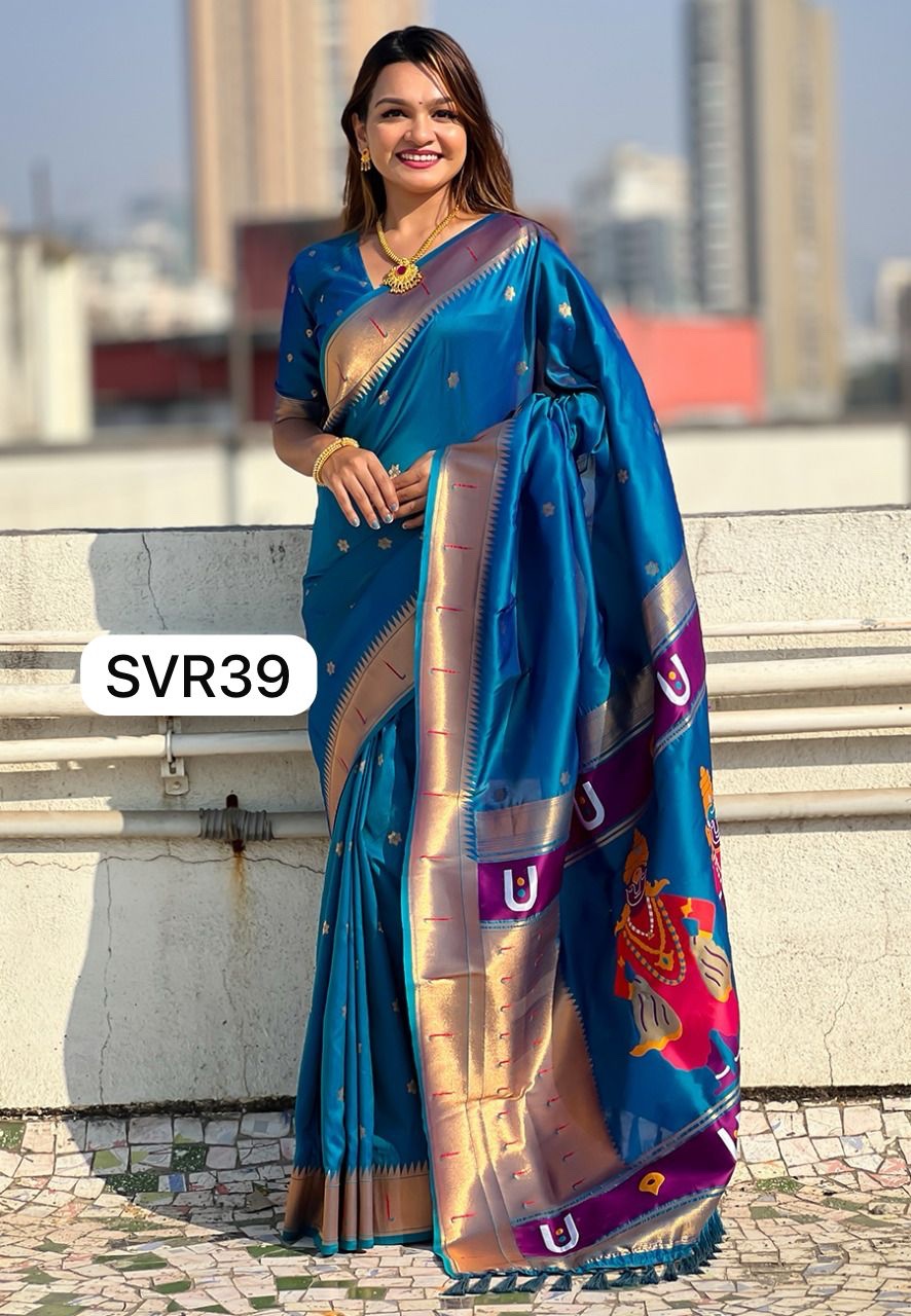 SVR39 Vitthal rukhmai Paithani - Image 5