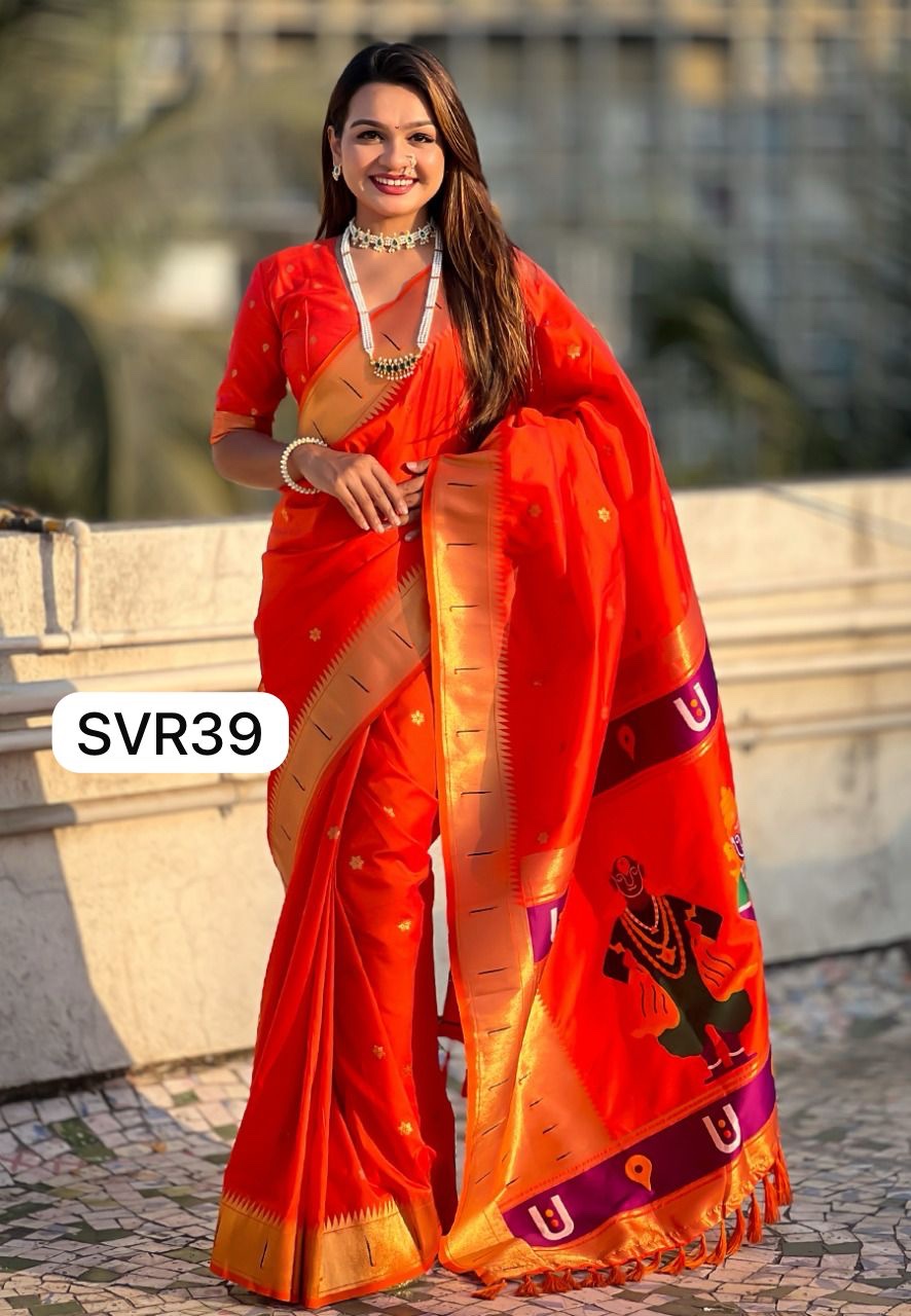SVR39 Vitthal rukhmai Paithani - Image 8