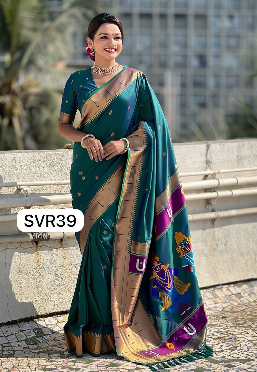 SVR39 Vitthal rukhmai Paithani - Image 9